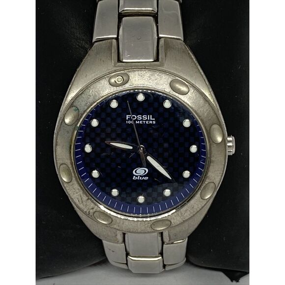 Fossil AM3288 Men's Silver Stainless Steel Analog Dial Quartz Wrist Watch FR122 - Picture 2 of 12